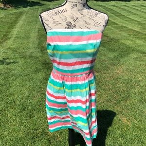 Vineyard Vines Painted Stripe Dress Strapless